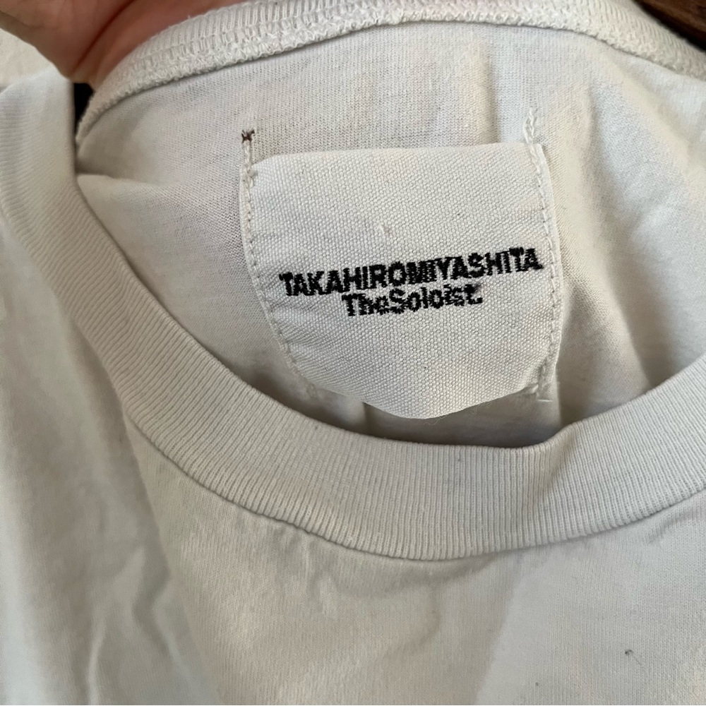 TAKAHIROMIYASHITA The Soloist The End Japanese White Short Sleeve Tee Minimalist - Picture 2 of 4